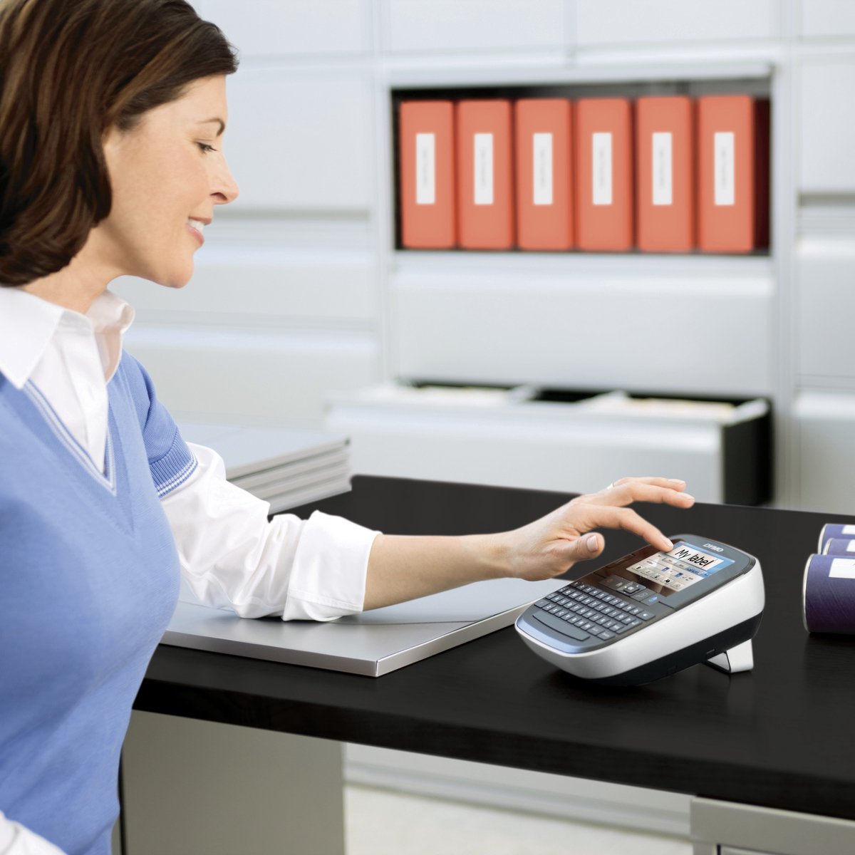 DYMO Label Manager 500TS Handheld labelmaker met aanraakscherm en AZERTY-toetsenbord, volledig in kleur, met pc thumbnail 3