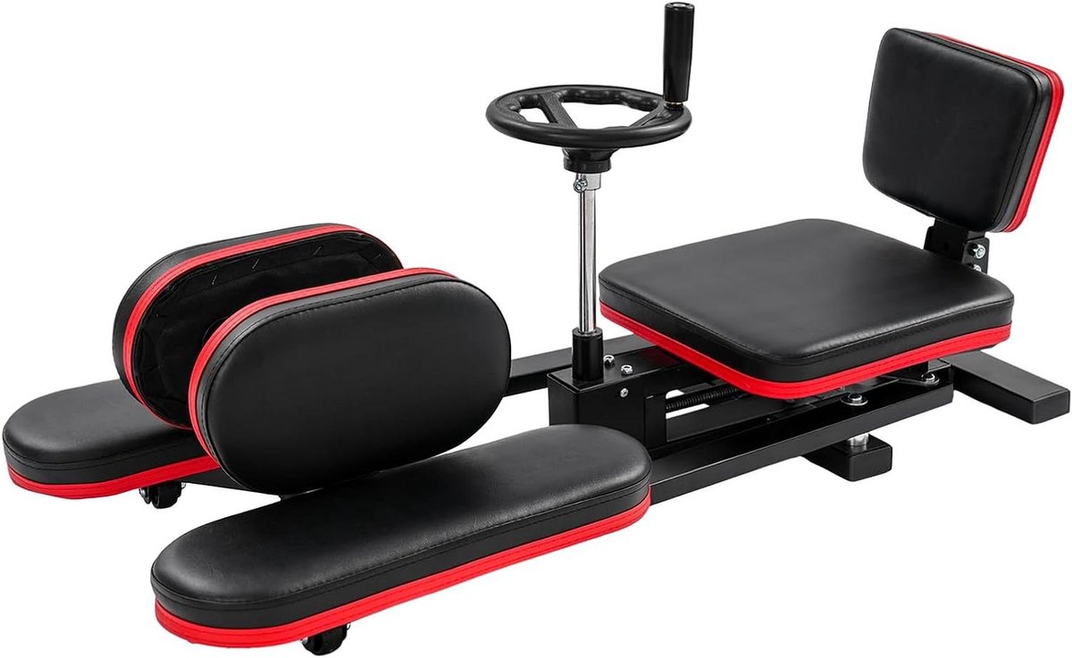Beenstrekker - Splitmachine - Flexibiliteitstraining - 180 graden verstelbaar - 120 kg belastbaar - Zwart rood