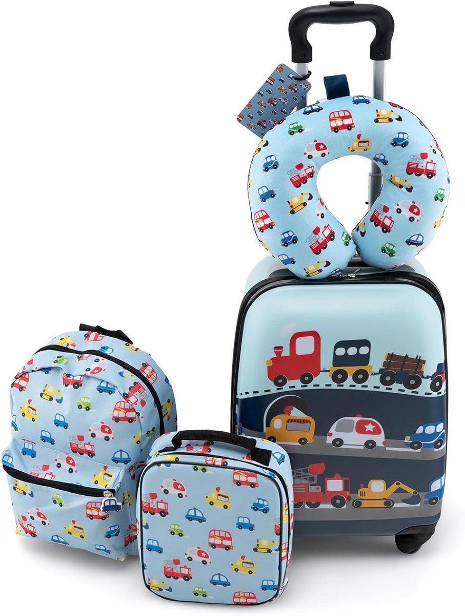 Kinder Koffer Set - Reis Koffer Kinderen - Vakantie en Reizen - Waterdicht ABS en PC