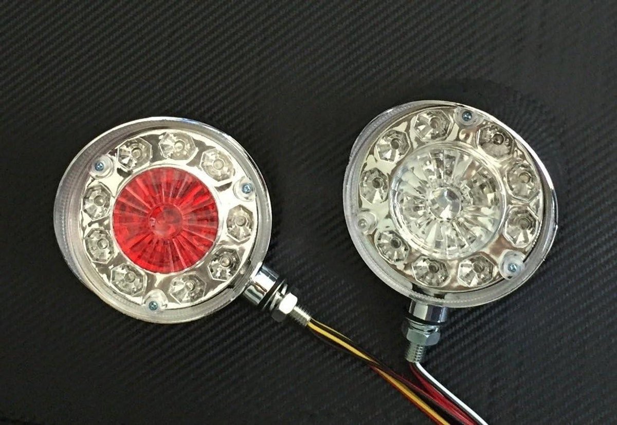 LED Marker Lichten - Zijverlichting Vrachtwagen - Veiligheid Zichtbaarheid - 24 Volt - Chroom Rood Wit