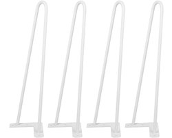 Tafelpoten Metaal - Meubelpoten Hairpin Legs - DIY Tafel Maken - Industriële Stijl - 41 cm - Wit