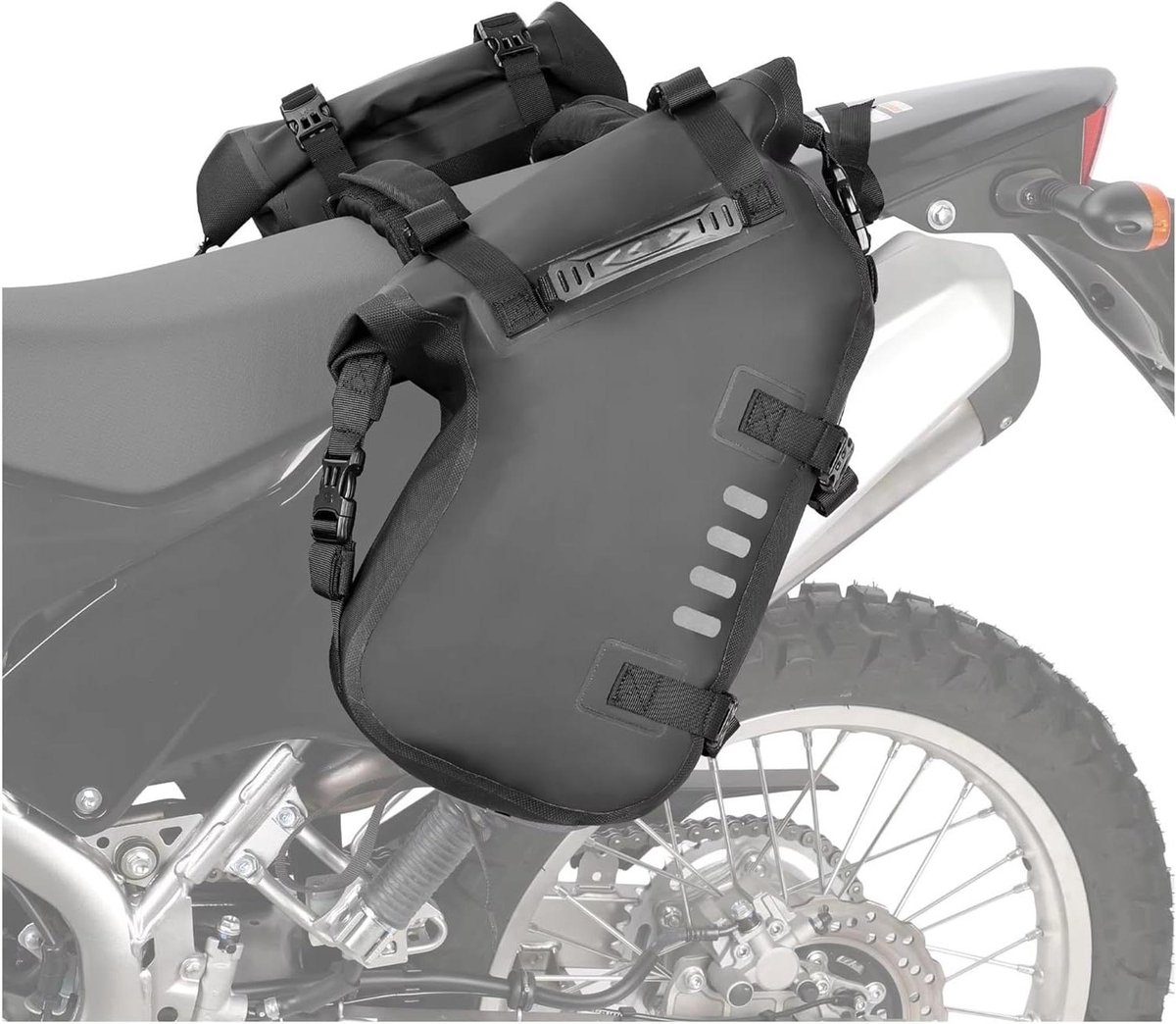 Zadeltassen Motor - Motorfiets Bagage - Opslag Onderweg - Volledig Opvouwbaar - 2x 18L - Zwart