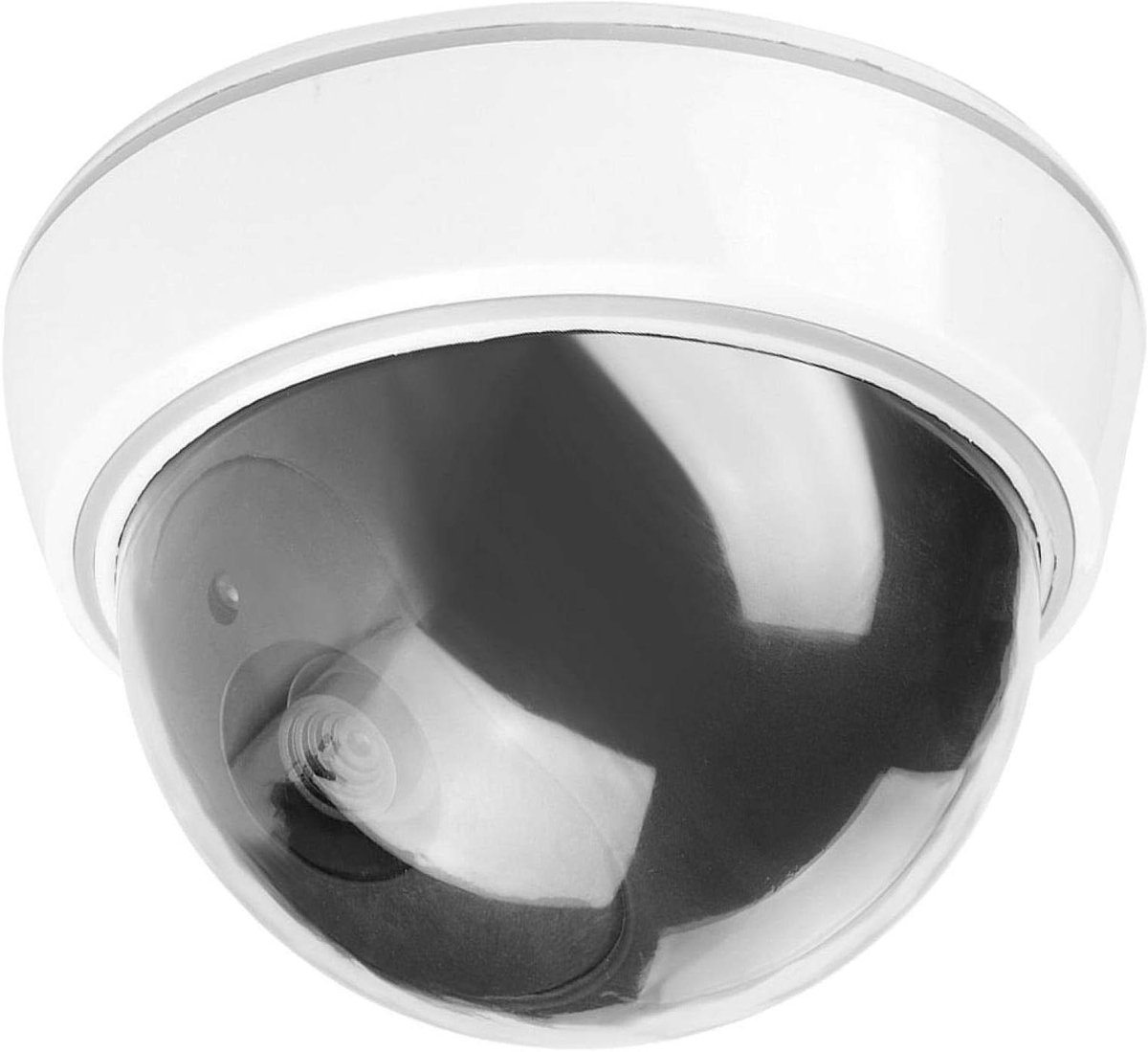 Dummy camera, hoge simulatiegraad met lamp, valse monitor, gesimuleerde halfronde camera, gesimuleerde bewaking, dome-simulatiecamera Dummy nep-beveiligingsmonitor Alarm knipperend LED-licht