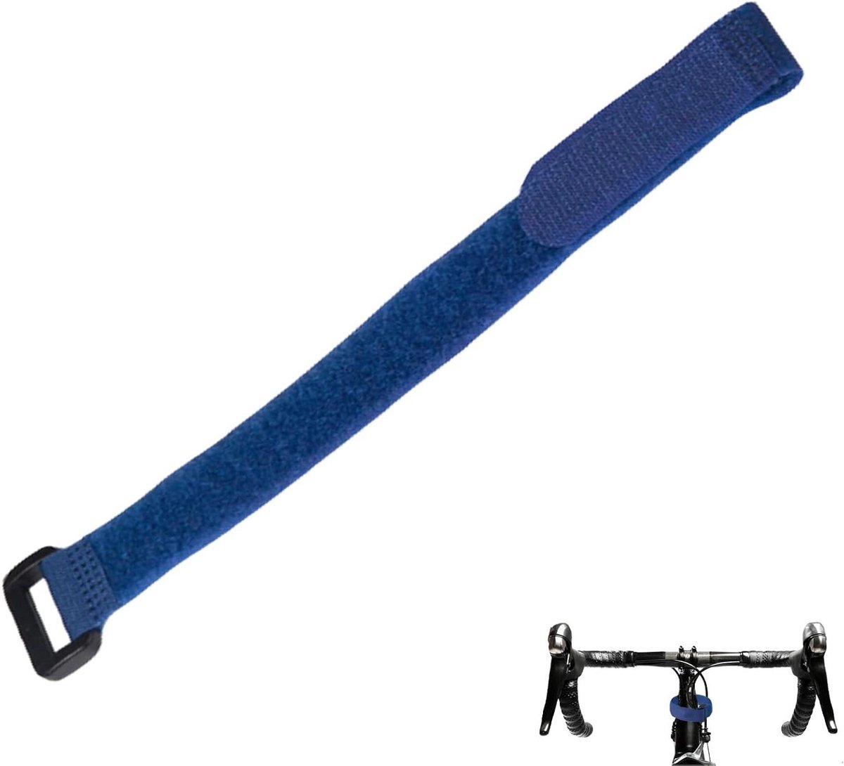 Fietsbevestigingsband - Bagagedrager band - Fietsen organiseren - Verstelbaar klittenband - 20x200mm - Blauw