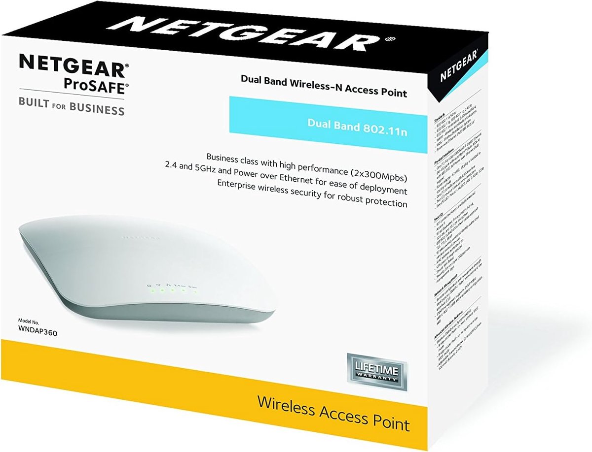 Draadloos Access Point - Wifi Zender - Netwerk Uitbreiden - Dual Band Technologie - 1 poort - Wit