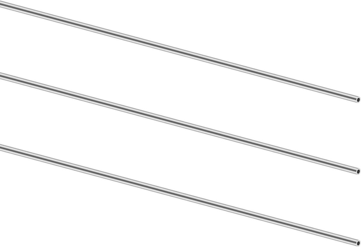 Roestvrijstalen Ronde Buizen - Metalen Pijpen - Onderdelen Fabriceren - Naadloos Ontwerp - 4mm OD 300mm Lengte - Zilver