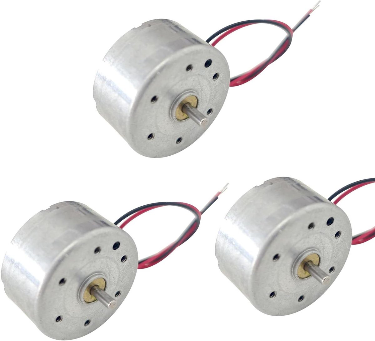 Mini DC Motor - Elektromotor Hobby - Modelbouw Projecten - Hoge Precisie - 24.4 x 12.4 mm - Zilver