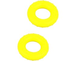 Sosoport 2stuks Handgreep Versterker Silicone Grip Trainer Voor Thuis Gym Geel Verbeter Kracht Van Polsen Vingers Handen Comfortabel Duurzaam Gemakkelijk Mee Te Nemen