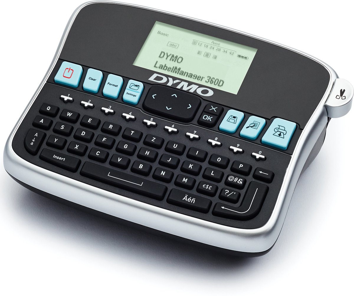 DYMO desktoplabelprinter | LabelManager 360D herlaadbare handheld labelmaker | QWERTZ-toetsenbord | Gebruiksvriendelijke, Smart-One-Touch-toetsen en groot scherm | voor organisatie thuis en op kantoor thumbnail 6