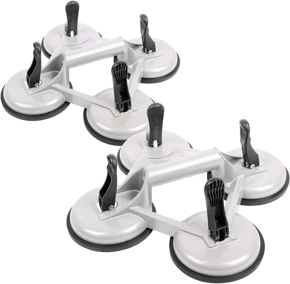 Zuignap Aluminium Set - Zuiglip Werkplaats - Auto Ramen Plaatsen - Hoge Draagkracht - 2 Stuks 180kg