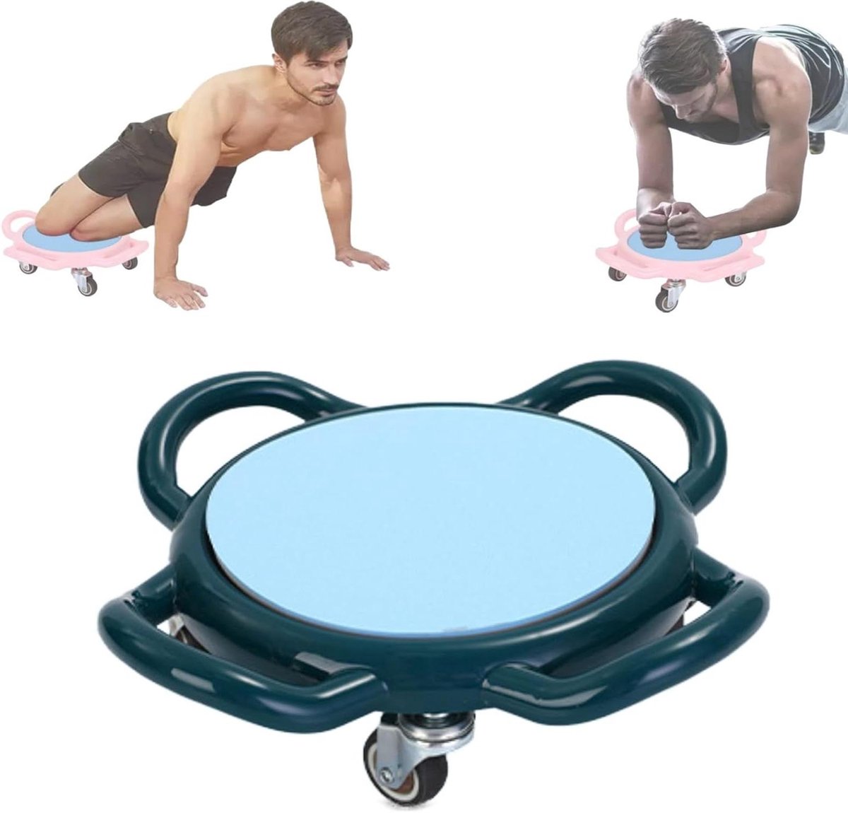 Ab Roller Wheel - 360° draaibare kerntrainer voor krachttraining, core workout oefenbord voor dames en heren
