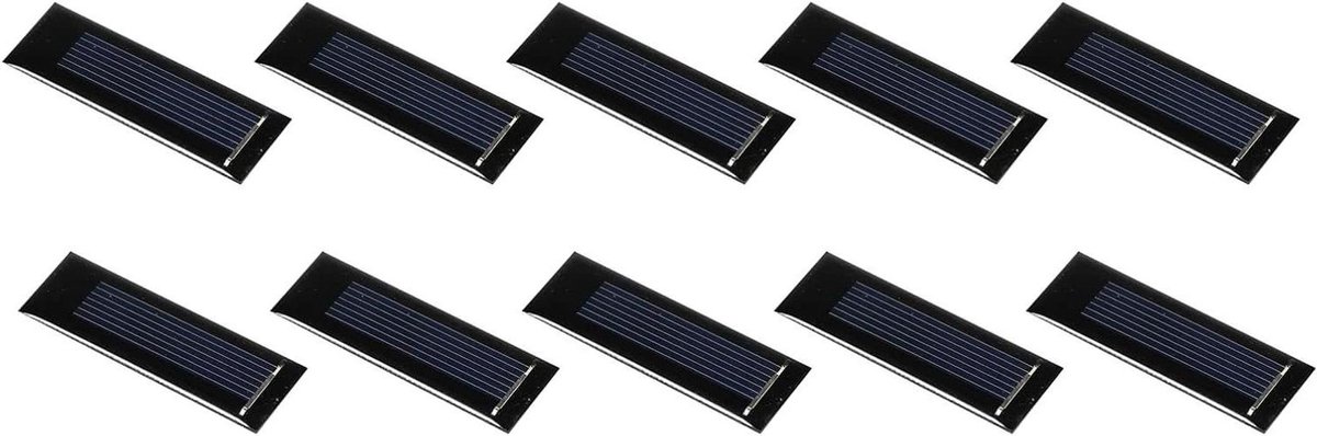 Mini Zonnepanelen - Zonnecellen Set - Doe-het-zelf Project - Compact Formaat - 10 Stuks - Zwart