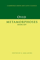 Couverture du livre Ovid Metamorphoses Book XIV, rouge avec texte jaune et bande jaune.