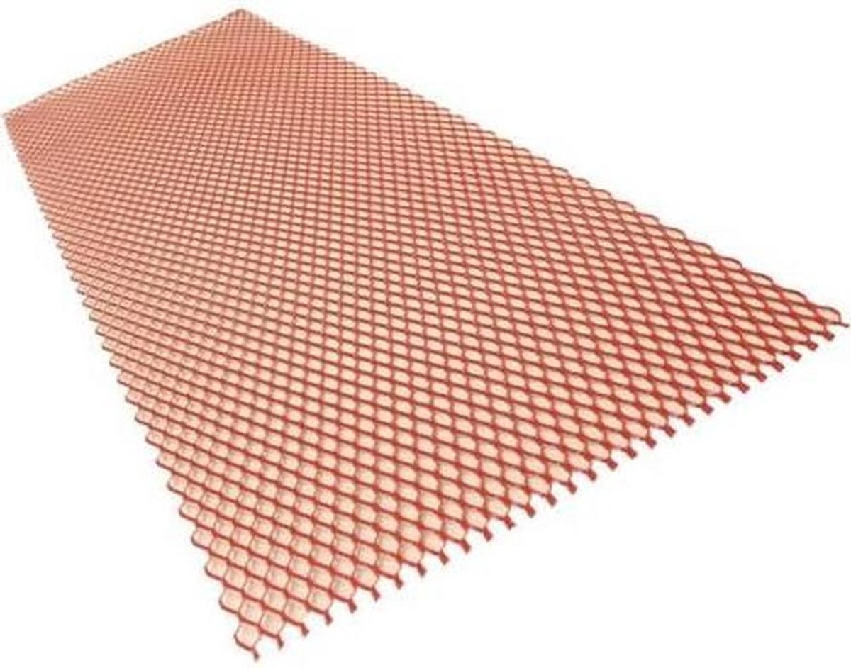 Aluminium Racerooster - Tuning Rooster - Auto Styling - Honingraatstructuur - 33x100 cm - Rood