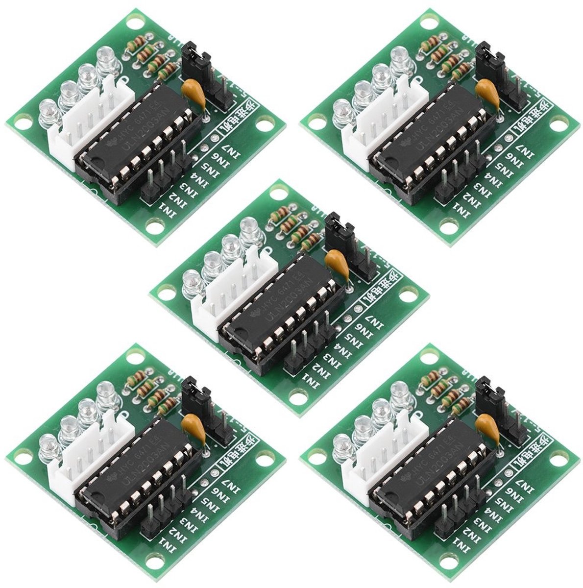 IMstore - ULN2003 stepper module - 5pcs - Plug-and-play interface - Stapsgewijze motorbesturing - LED-statusindicator - Geschikt voor 3D-printers