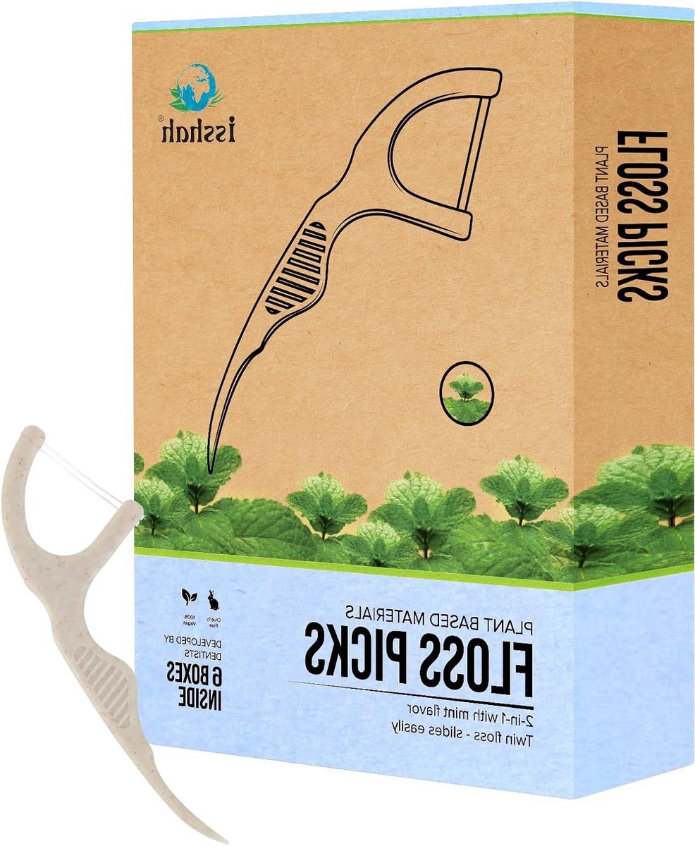 Tandzijde Plectrums - Milieuvriendelijk Flossers - Optimale Mondverzorging - Dubbele Mint Draad - 300 Stuks - Groen