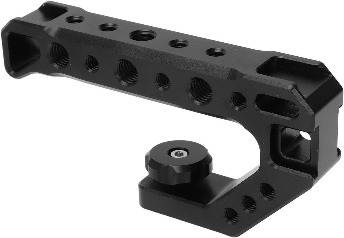 Camera Handgreep - Stabilisator Steun - Video Opnames - Meerdere Schroefpoorten - 13 cm - Zwart