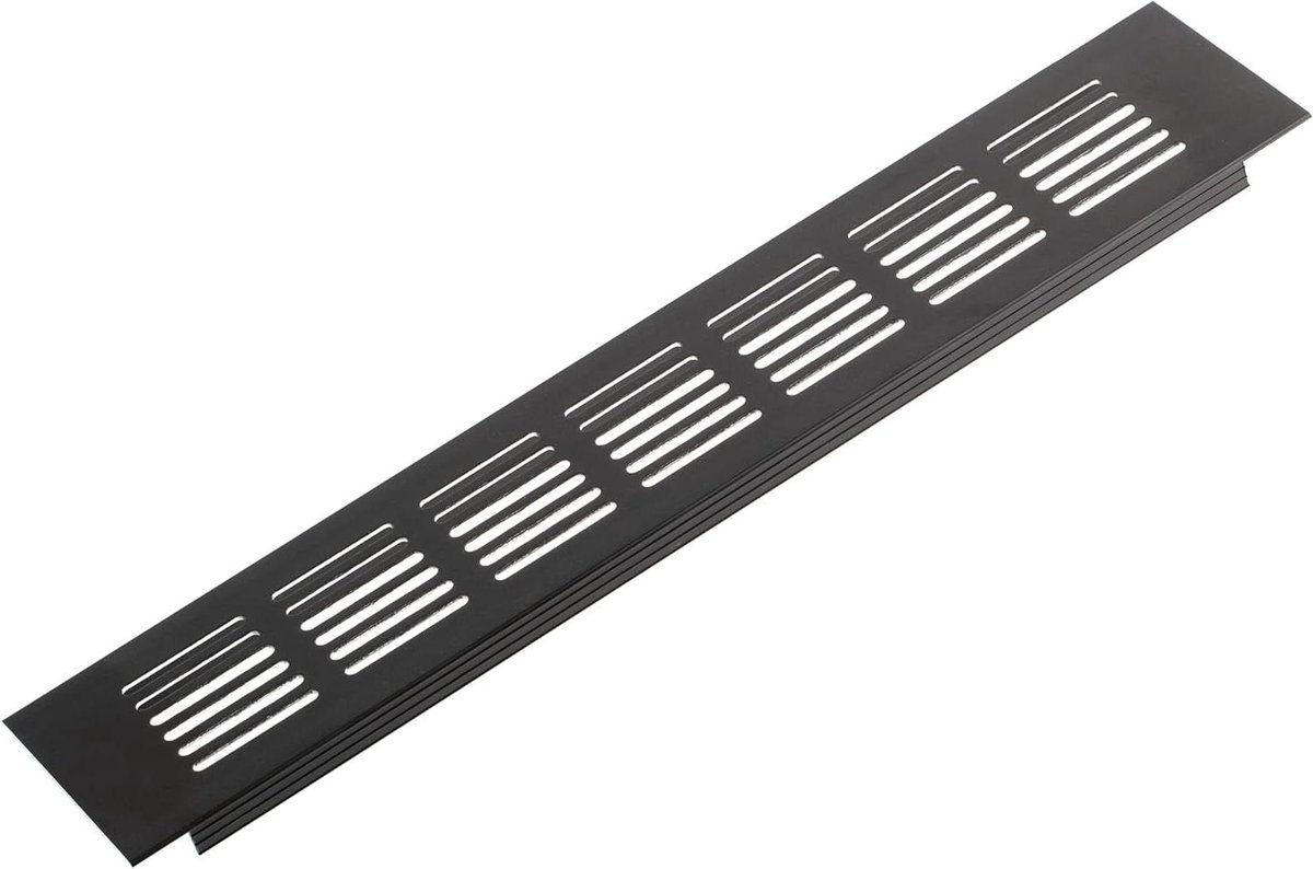 Ventilatierooster - Luchtgitter - Luchtcirculatie Bevorderen - Met Stegen - 300x60mm - Donkerbruin