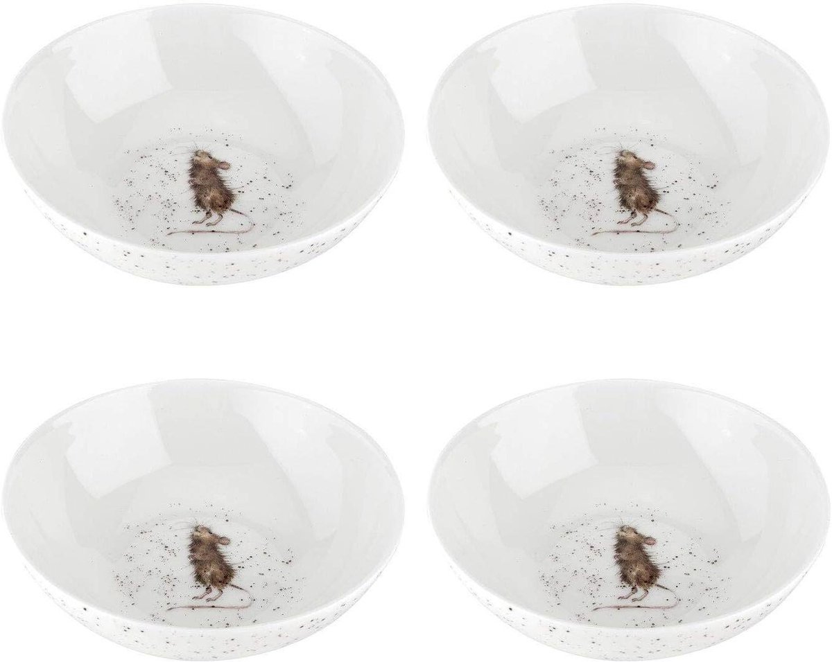 Dessertkommen Set - Kommen Keramiek - Eten Serveren - Vaatwasserbestendig - 4 Stuks - Wit