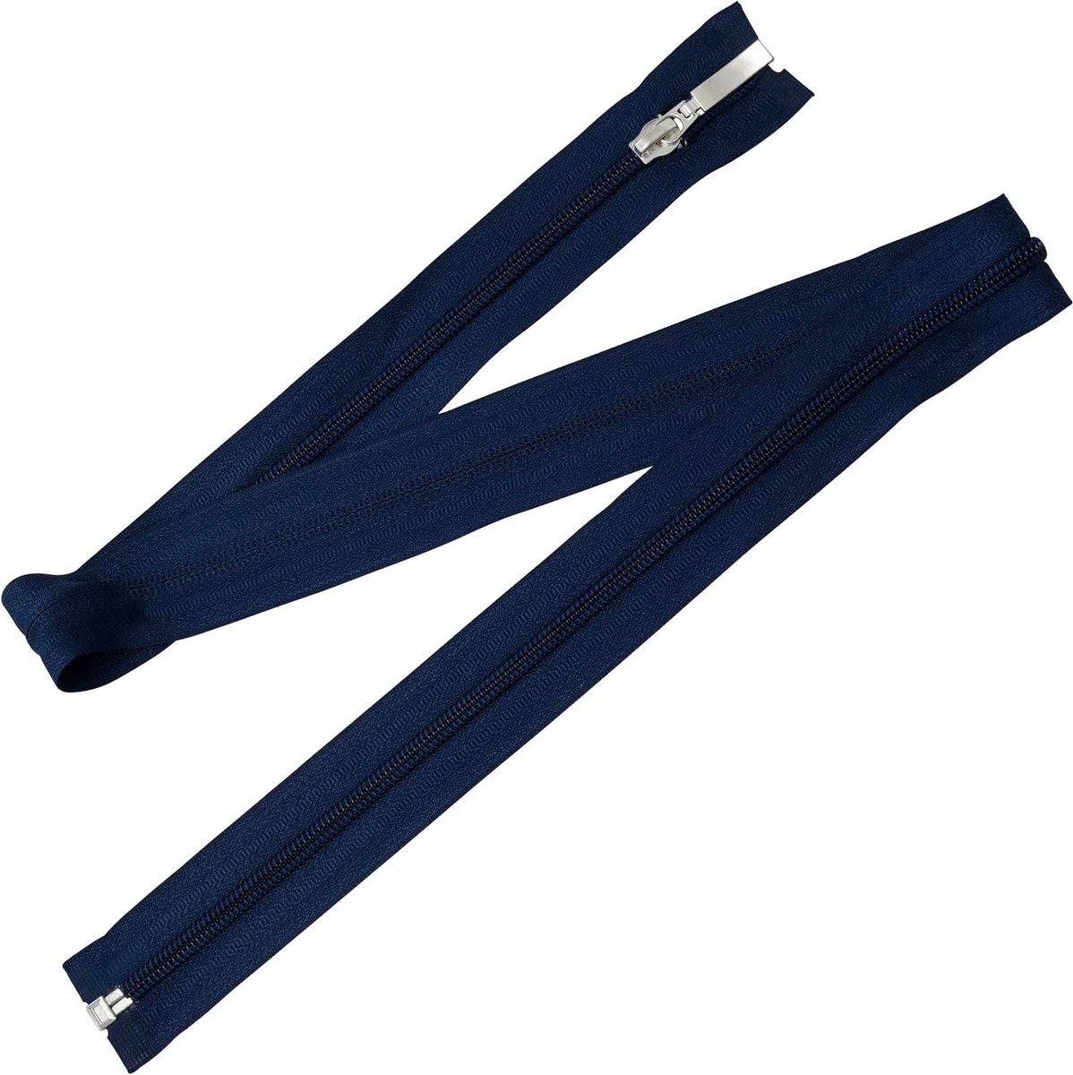 Set spiraalritsen - Naden sluitingen - Kleding maken - Deelbaar met trekker - 6 stuks 80 cm - Donkerblauw