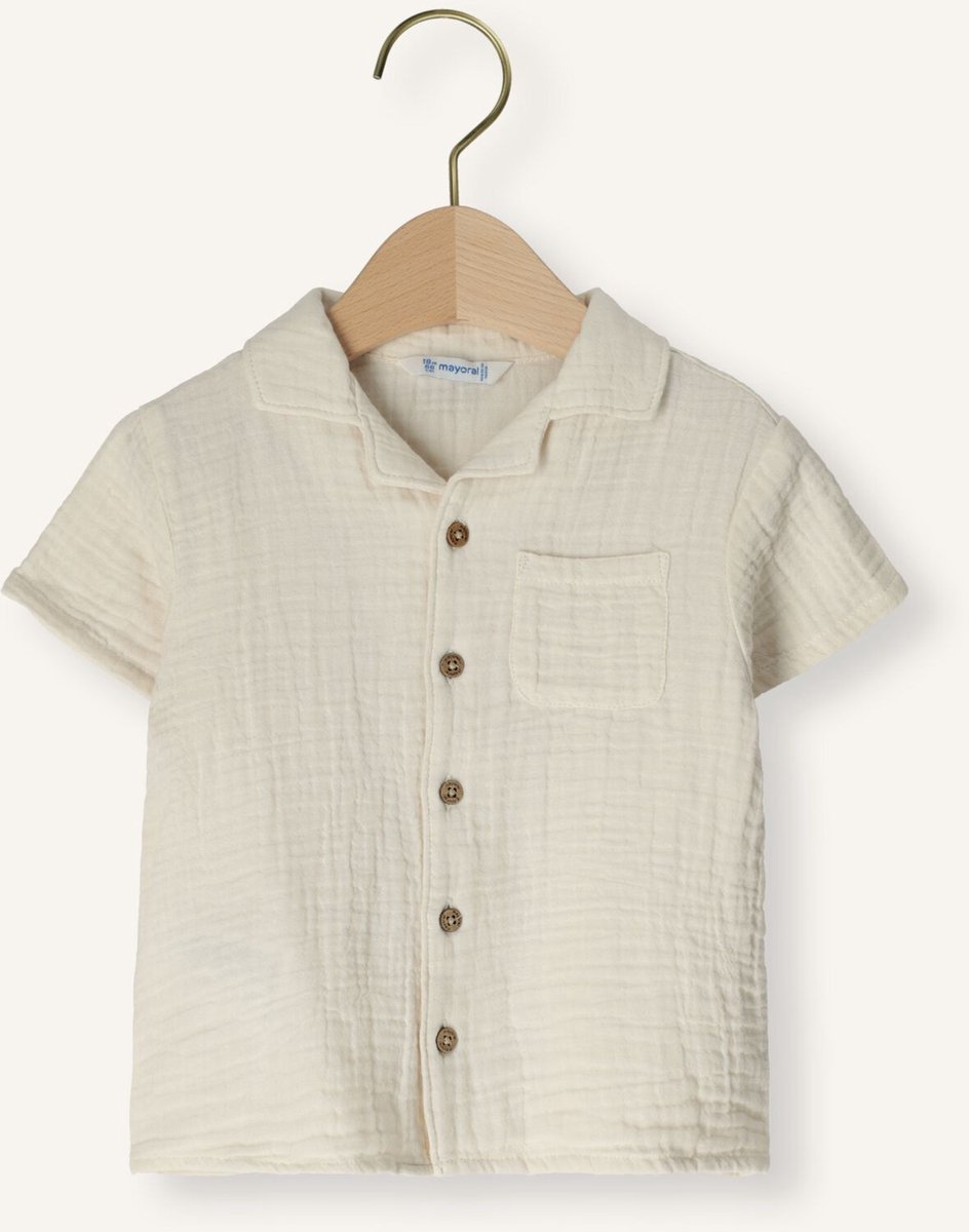 MAYORAL S/s Shirt Bj Tops & T-shirts Unisex - Shirt - Gebroken wit - Maat 92