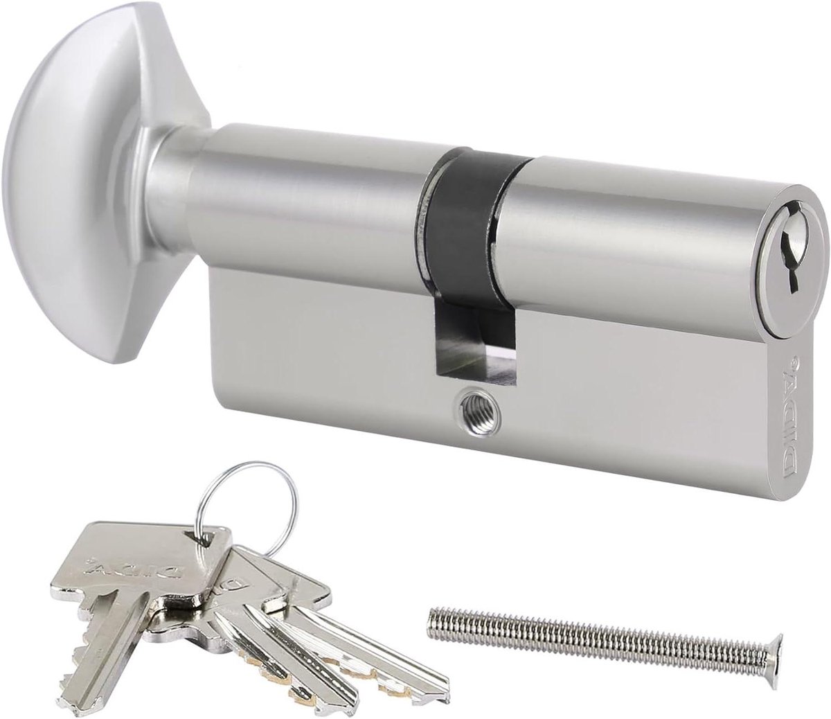 Cilinder Deurslot - Eurocilinder - Beveiliging Deuren - Anti-Pick Anti-Boor - 70 mm - Satijn Nikkel