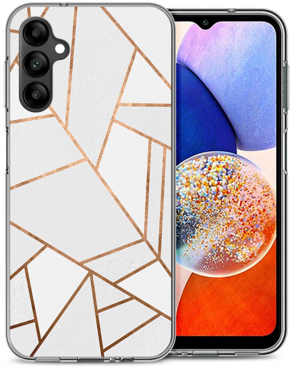 imoshion Hoesje - Geschikt voor Samsung Galaxy A14 (5G) / A14 (4G) - Design hoesje - White Graphic