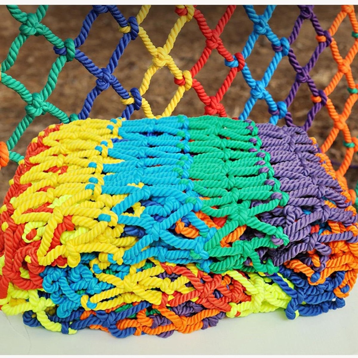 Veiligheidsnet Touw - Speeltoestel Net Opbergnet - Kinderen Beveiligen - Sterk Nylon Materiaal - 4 mm Dikte - Groen