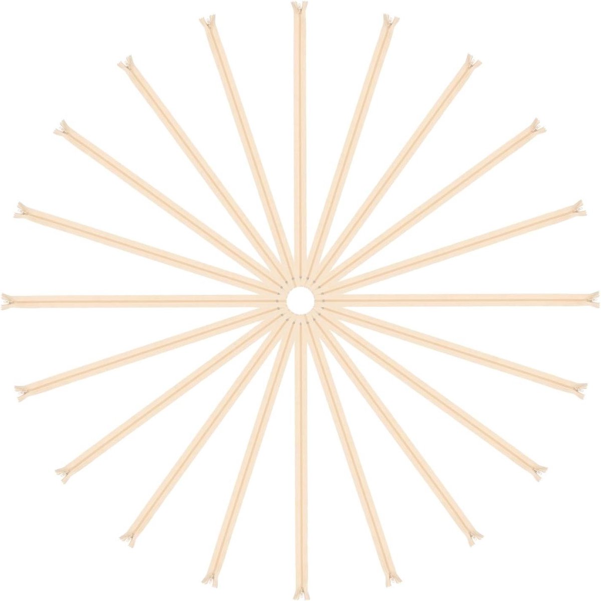 Nylon Spiraalritsen - Naairitsen Handwerk - Kleding Repareren - Onzichtbaar Gennaaid - 20 Stuks 56 cm - Beige