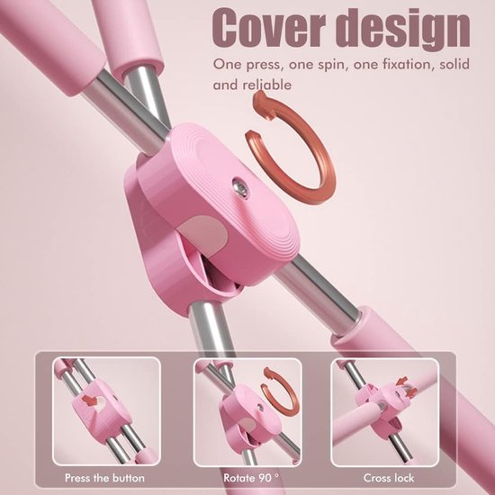 Yoga Stok - Houding Corrector - Rug Verbeteren - Verstelbare Lengte - 62-92 cm - Grijs — afbeelding 2