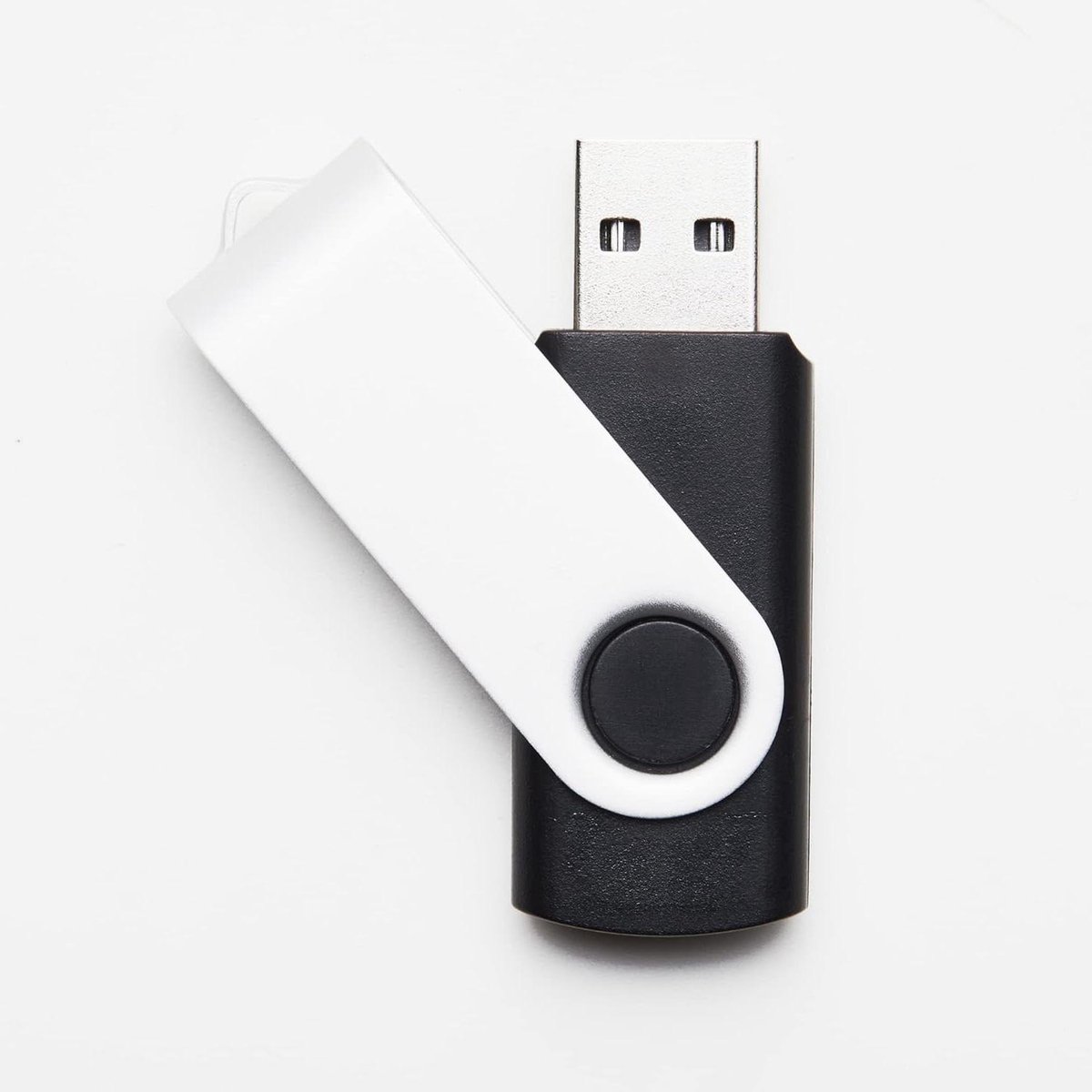 USB Flash Drives - Geheugensticks Opslagsticks - Bestanden Opslaan - Draaibaar Metalen Clip - 2 GB - Zwart
