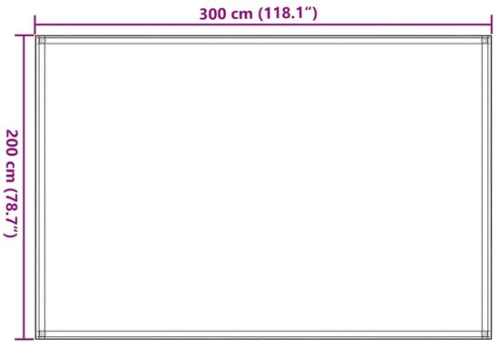 vidaXL - Tenttapijt - 200x300 - cm - zwart van Vidaxl — afbeelding 2