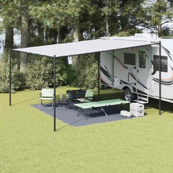 vidaXL - Tenttapijt - Blauw - en - Grijs - 400 - × - 300 - cm - Polyetheen van Vidaxl — afbeelding 4