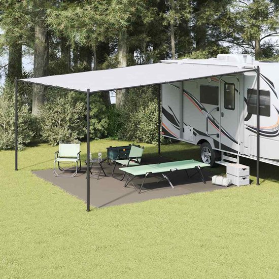 vidaXL - Tenttapijt - Lichtgrijs - 400 - x - 400 - cm - Polyetheen van Vidaxl — afbeelding 2