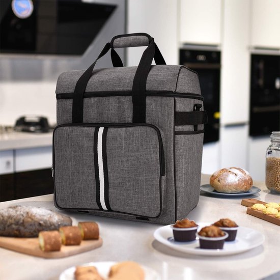 Mixer Opbergtas - Keukenmachine Tas - Keuken Organisatie - Waterafstotend Materiaal - 38 x 27 x 43 cm - Grijs — afbeelding 2