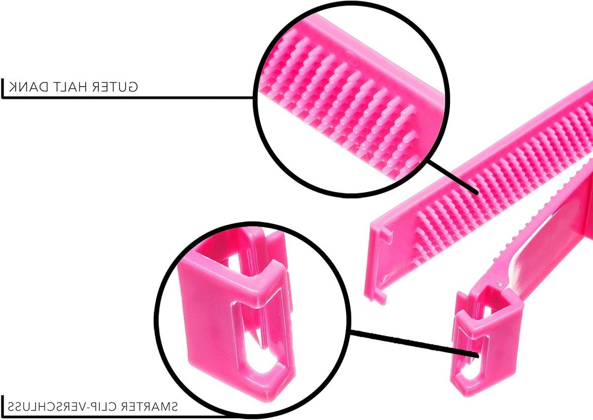 Haarknip Hulpclip - Zelf Knippen - Rechte Lijnen - Ingebouwde Waterpas - Set van 2 - Roze en Wit
