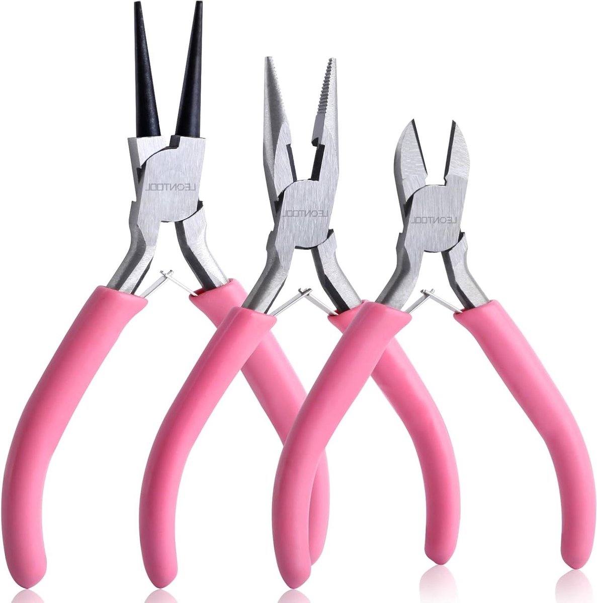 Sieraden Tang Set - Maken Gereedschap - Sieraden Maken - 3 Delige Kit - Mini Formaat - Roze
