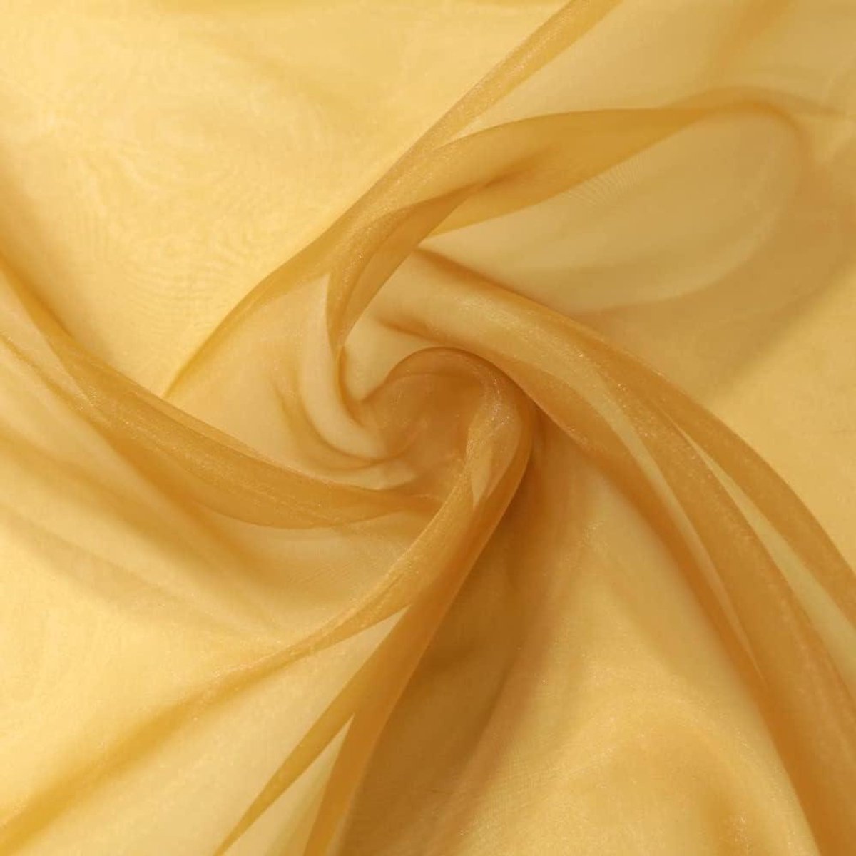 Decoratieve Stof - Gordijnstof Tule - Bruiloft Decoratie - Zacht Vallend - 300 cm Breed - Goud