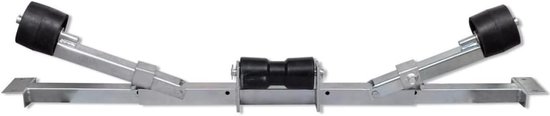 Ondersteuningssteun boot - Kielrol steun - Boottrailer stabiliseren - Verstelbare breedte - 80-124 cm breed - Zilverkleurig — afbeelding 2