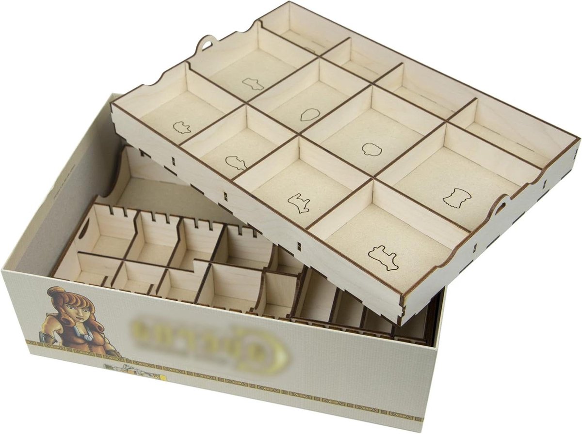 Houten Organizer - Opbergdoos - Spelopslag - Afsluitbaar - 29.97 cm - Natuurlijk Hout