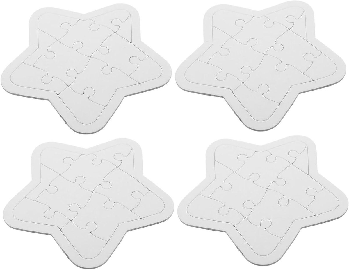 Lege Puzzels - Tekenen Puzzels - Creatief Knutselen - Papier Stabiliteit - 17.50X17.50CM - Wit