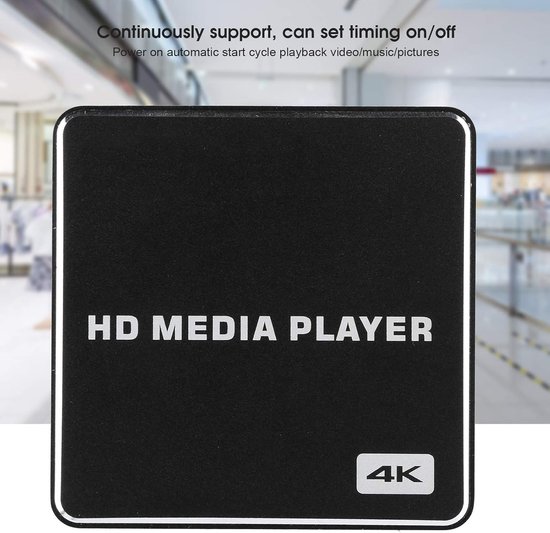 Mini Mediaspeler - Videospeler Box - Films Kijken - Ultra HD 4K HDR - 100-240V - Zwart — afbeelding 2