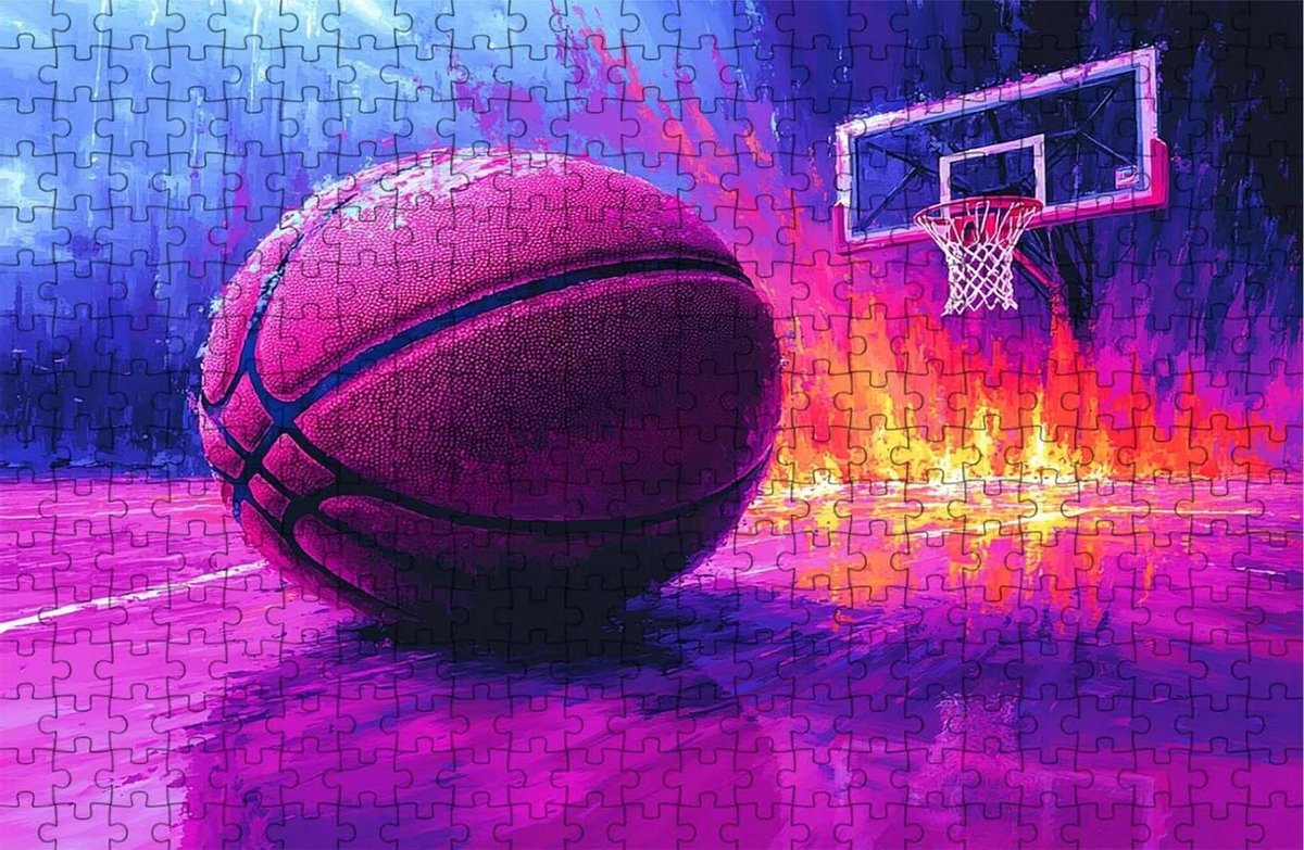 Basketbal Puzzel - Puzzelspel Volwassenen - Ontspanning Thuis - 6000 Stukjes - 180x105 cm - Meerkleurig