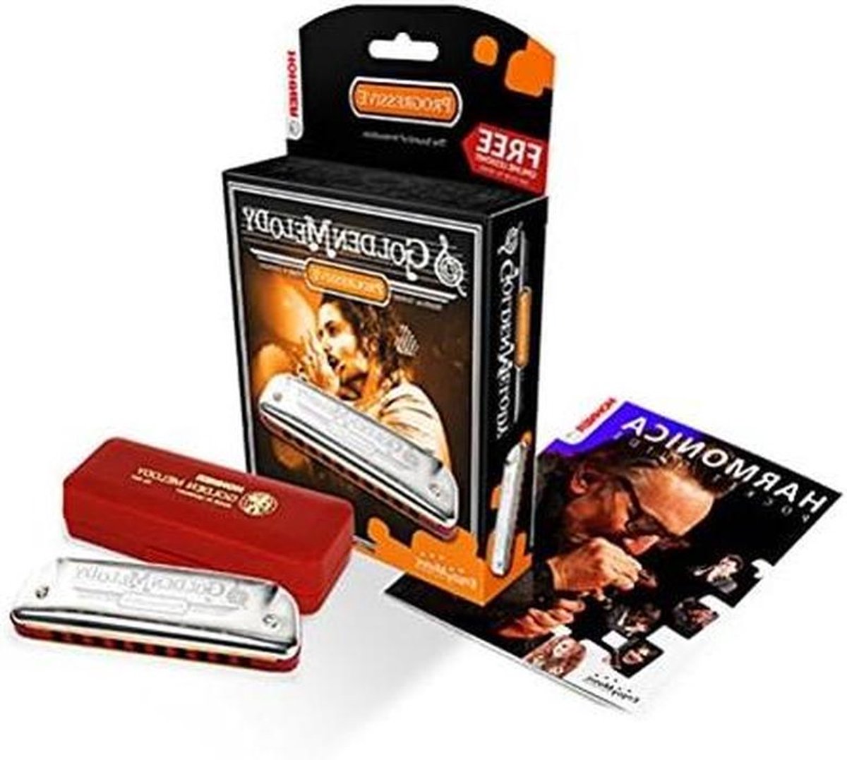 Blues Harmonica - Muziekinstrument - Muziek Maken - Diatonisch - 10.5 cm - Rood