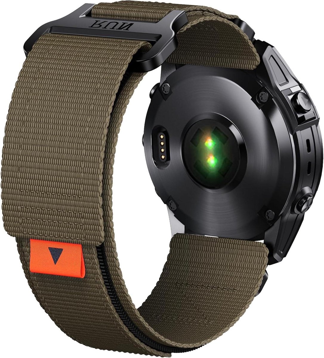 Horlogeband Nylon - Sportband Garmin - Actief Leven - Quickfit Snelwissel - 26 mm - Zwart