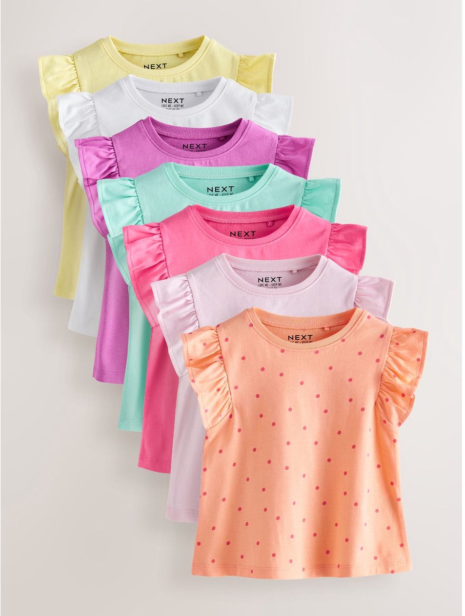 Next - Meisjes - Set van 7 onderhemdjes - Roze