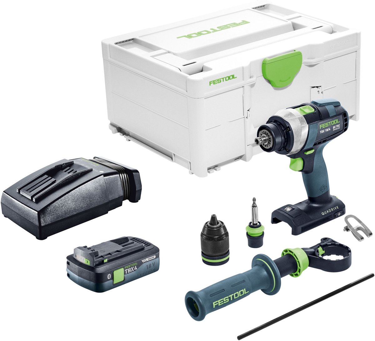 Festool TDC 18/4-Basic accuboormachine 18 V 75 Nm borstelloos + 1x accu 4,0 Ah + oplader + Systainer