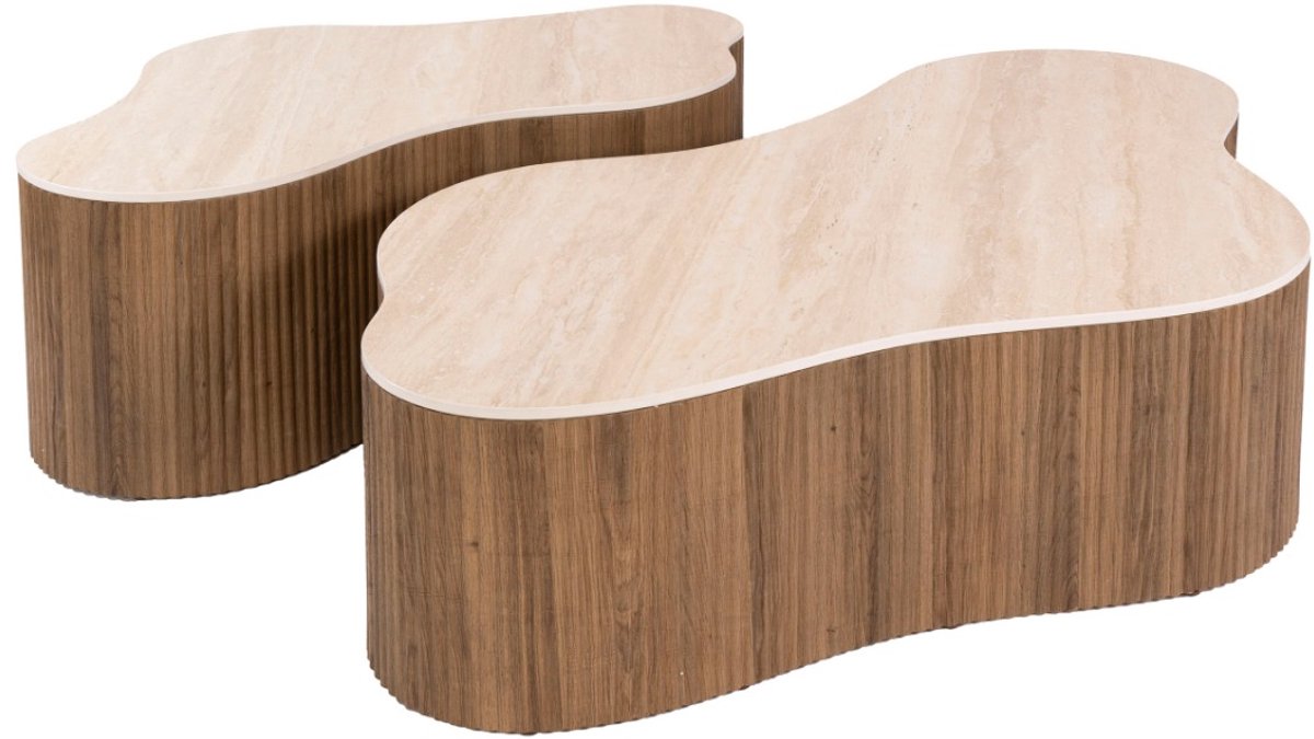 AnLi Style Salontafel Ceramo grande set/2 Travertin Naturel