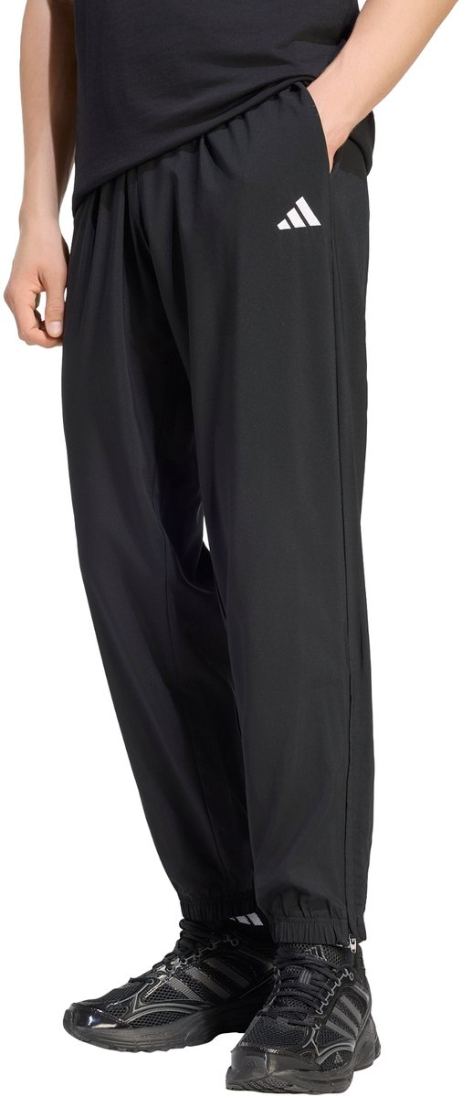Adidas Sportswear Essentials Small Logo Stanford Lichte Woven Tapered Cuffed Broek Heren Zwart