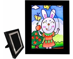 Dous Kunstwerk-fotolijst, 20 x 30 cm, kinderkunst-frontopeningslijst, ophangbare 4-kunstwerken, te openen fotolijst voor kunst, knutselen, tekenen, opberglijst